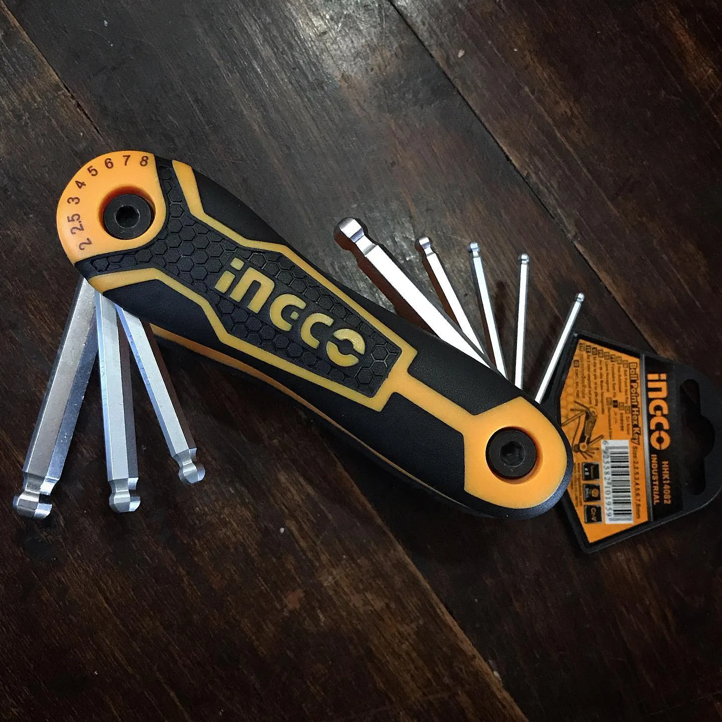 Ingco 8 Pieces Ball Point Pocket Hex Keys - HHK14082