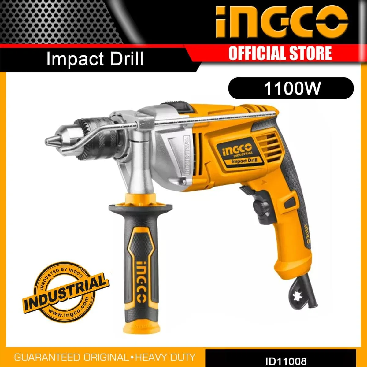Ingco Hammer Impact Drill 13mm | 1100W | Variable Speed - ID11008