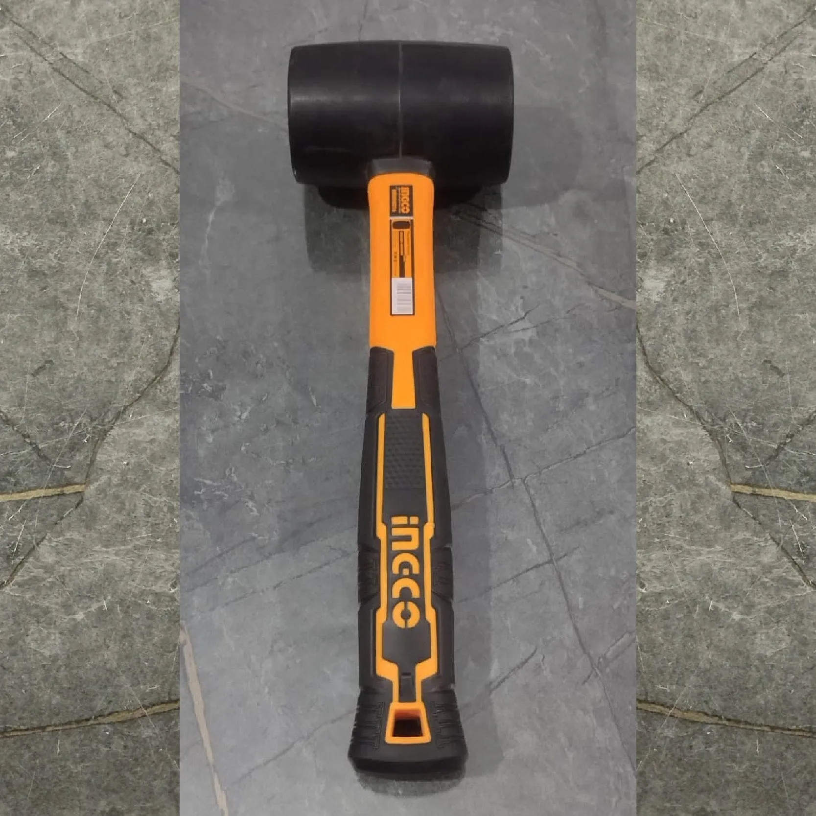 Ingco Rubber Hammer with Fiberglass Handle - 220g & 450g | HRUH8208 & HRUH8216