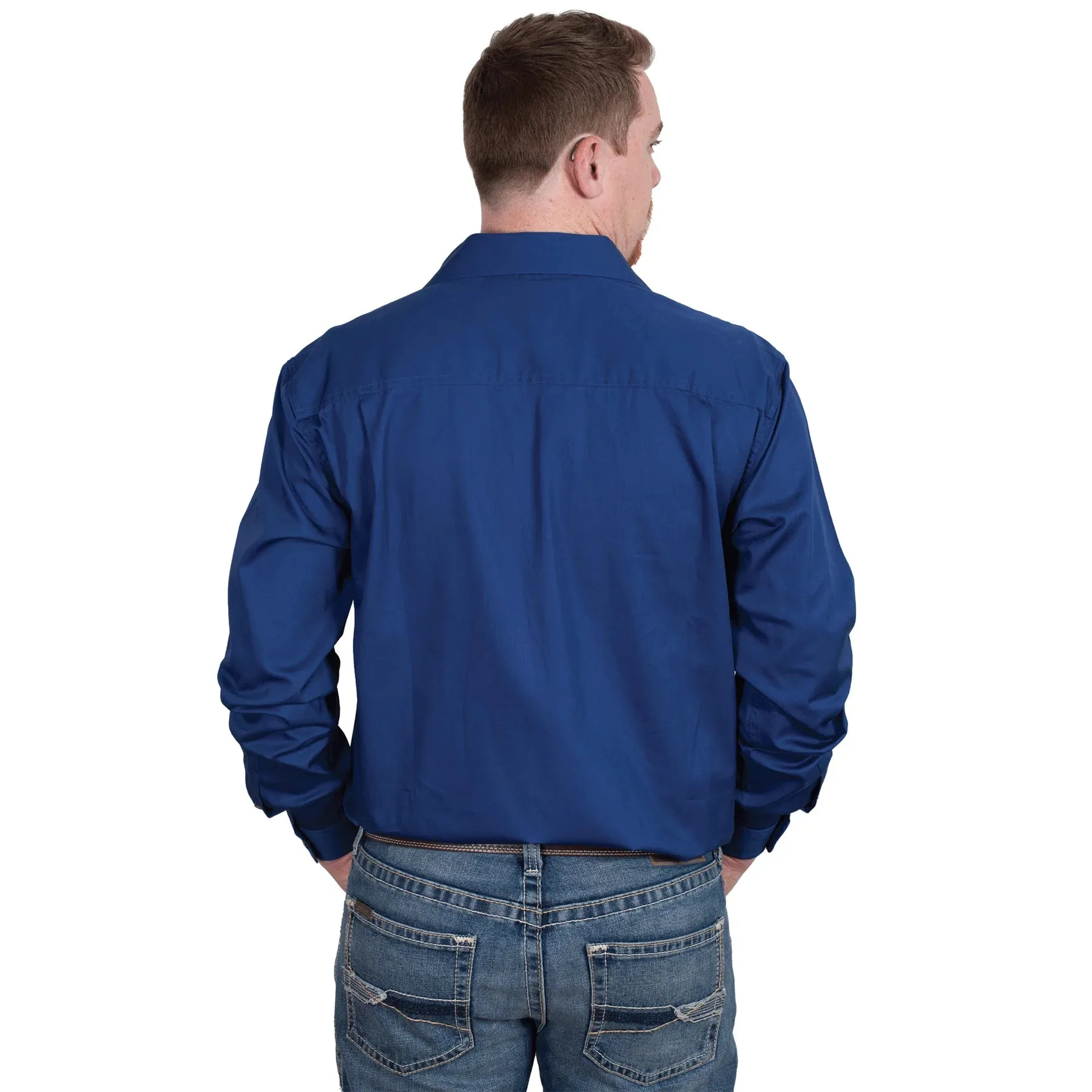 JCA Cameron Mens Workshirt Cobalt Blue