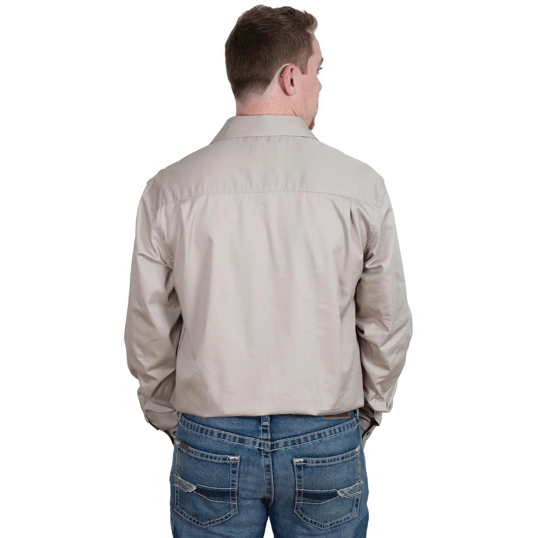 JCA Cameron Mens Workshirt Stone