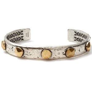 John Varvatos Brass Rivets on a Sterling Silver Cuff