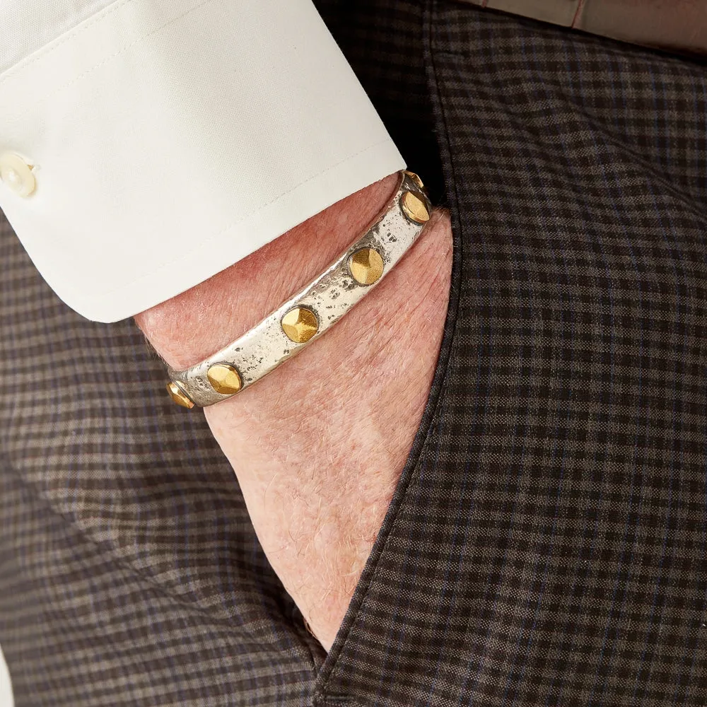 John Varvatos Brass Rivets on a Sterling Silver Cuff
