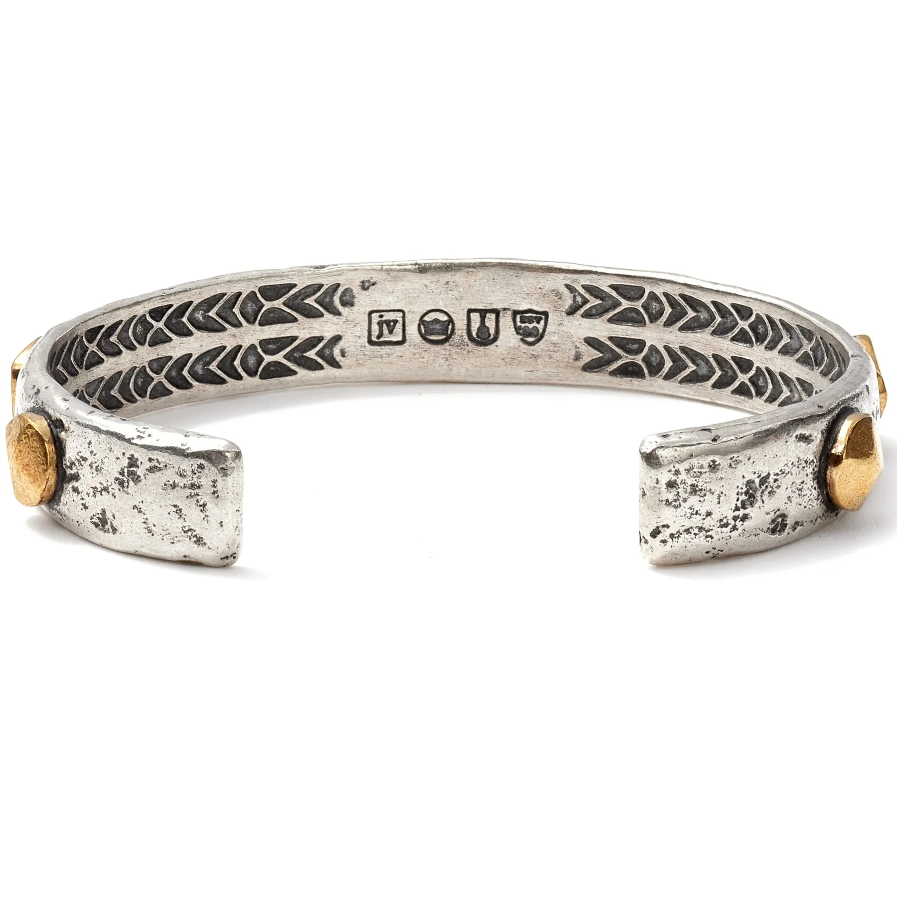 John Varvatos Brass Rivets on a Sterling Silver Cuff