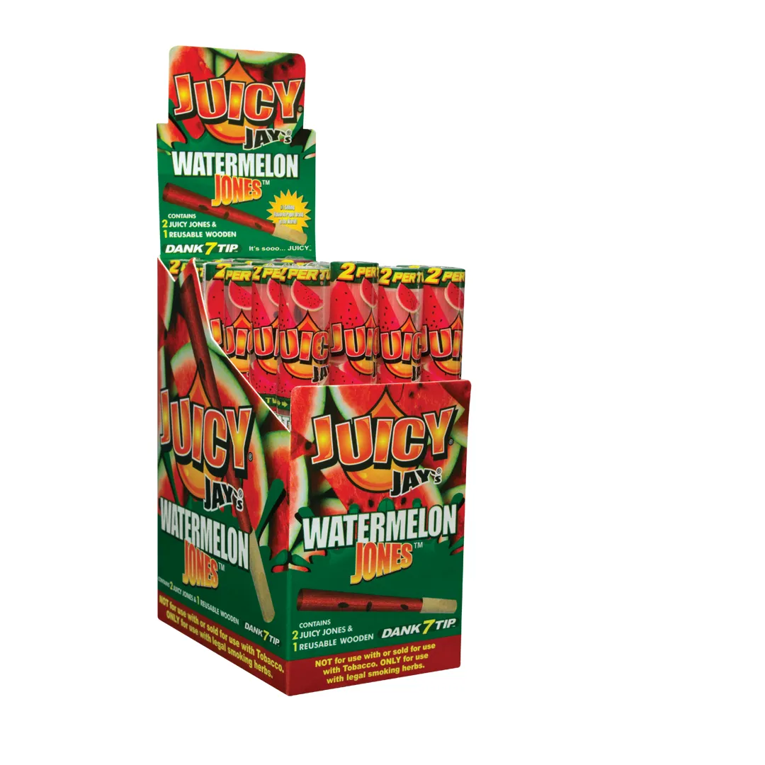 Juicy Jay's Jones Watermelon Hemp Cones 2 Per Tube - (24 Count Display)