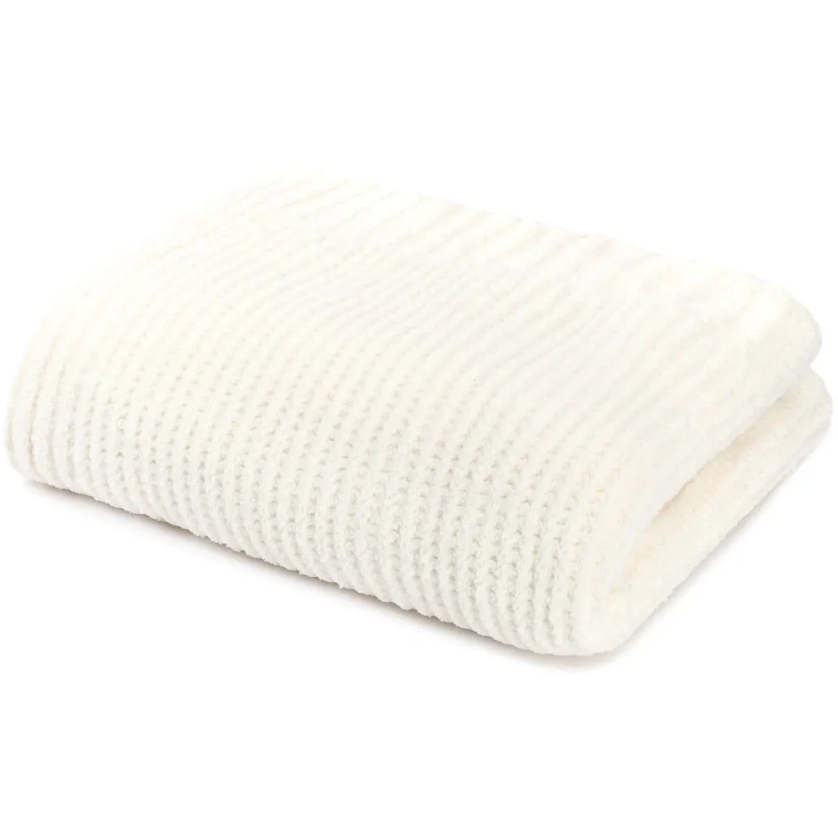 Kashwere Ultra Plush Creme Waffle Weave Throw