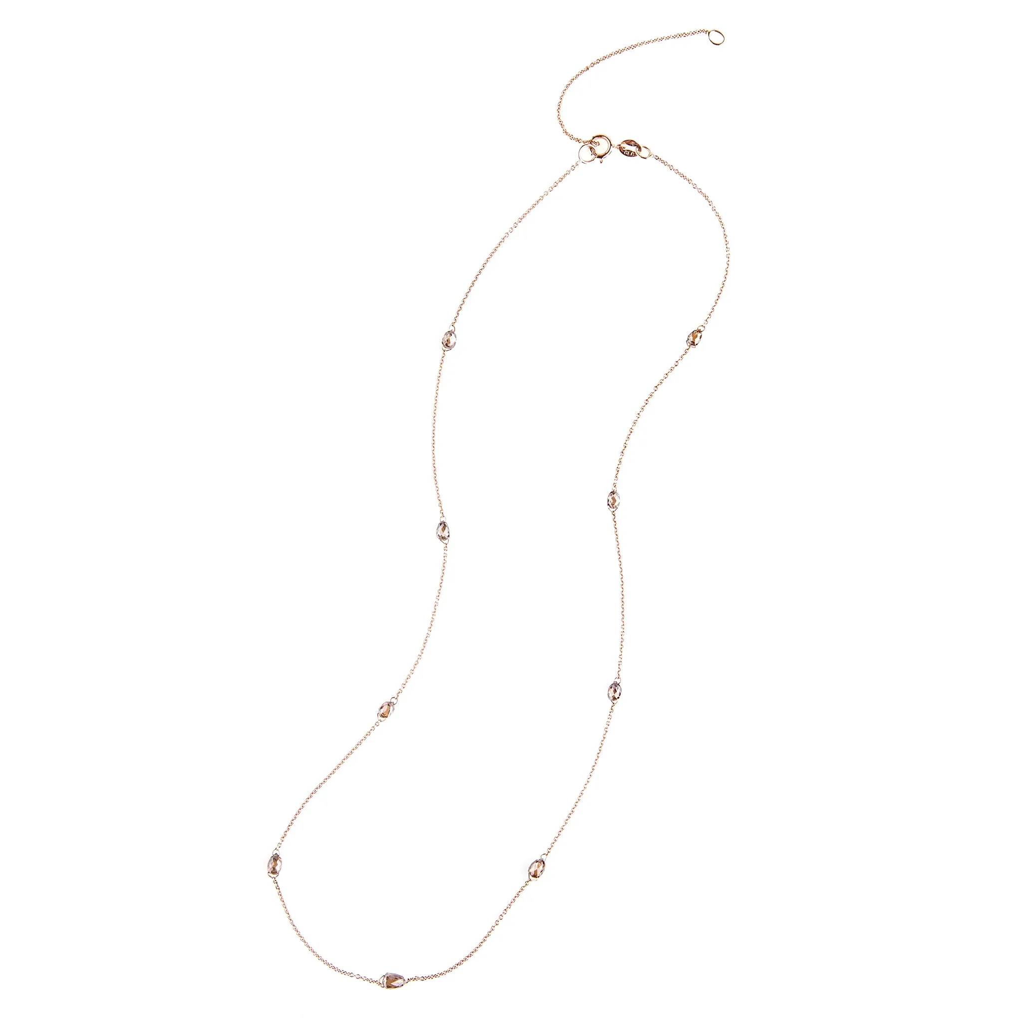 Katherine Briolette Champagne Diamond Chain
