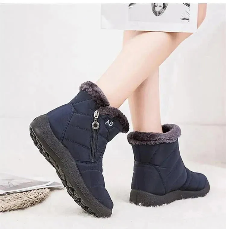 Ladies Thermal Wellington Boots with Fleece Lining – Non-Slip Sole for Cold Weather & Outdoor Activities"
