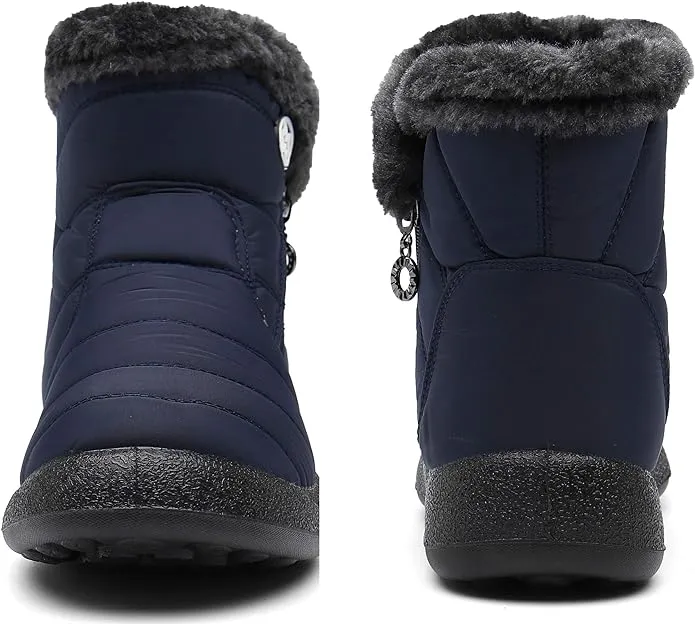 Ladies Thermal Wellington Boots with Fleece Lining – Non-Slip Sole for Cold Weather & Outdoor Activities"