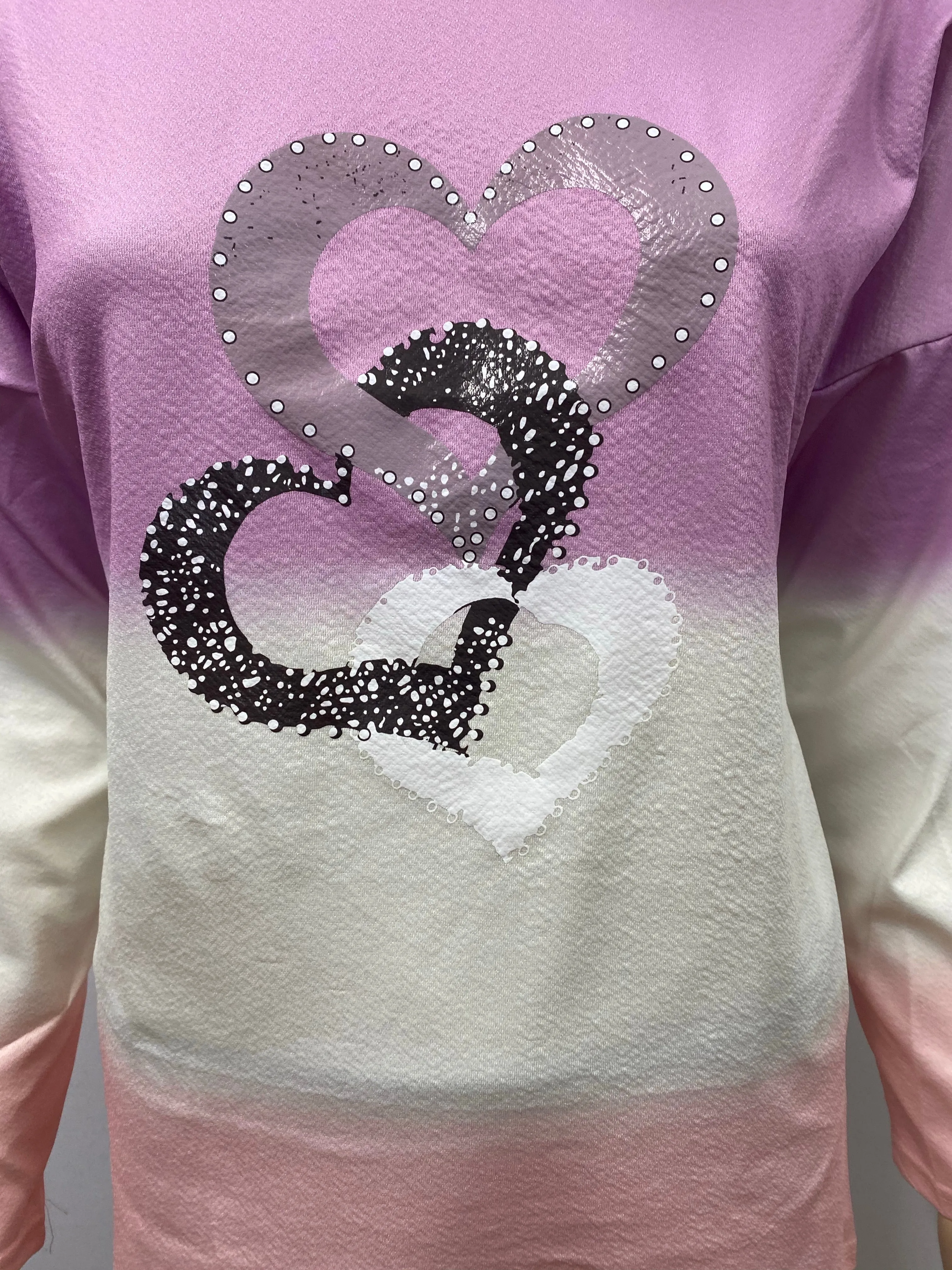 Lavender Dip Dye Long Sleeve Top