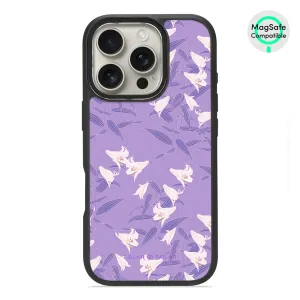 Lavender Lily - iPhone 16 Pro Frosted Black Bumper MagSafe Case
