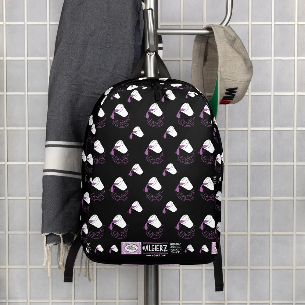 Leaning Drank Cup, Repeating Design, Black, Laptop Backpack (Remix)