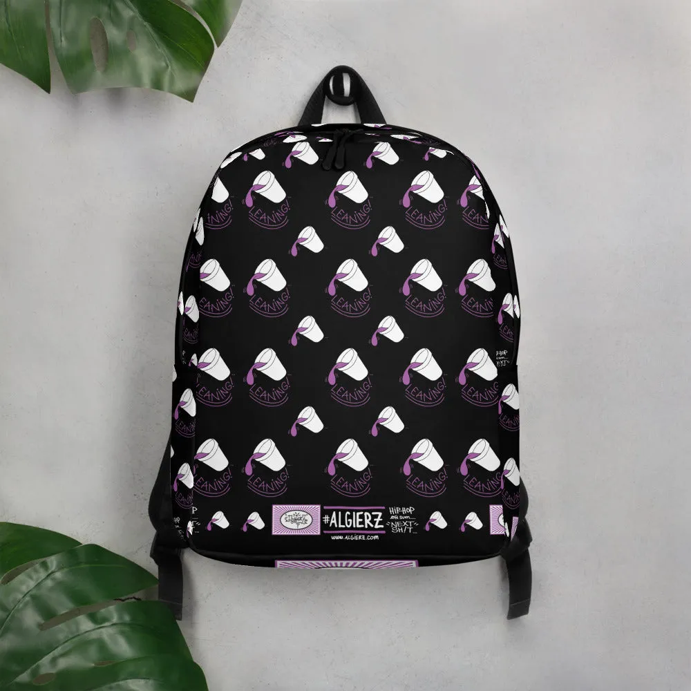 Leaning Drank Cup, Repeating Design, Black, Laptop Backpack (Remix)