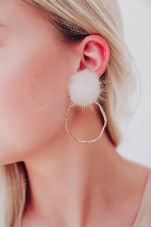 Lennie Puffy Hoops - Cream