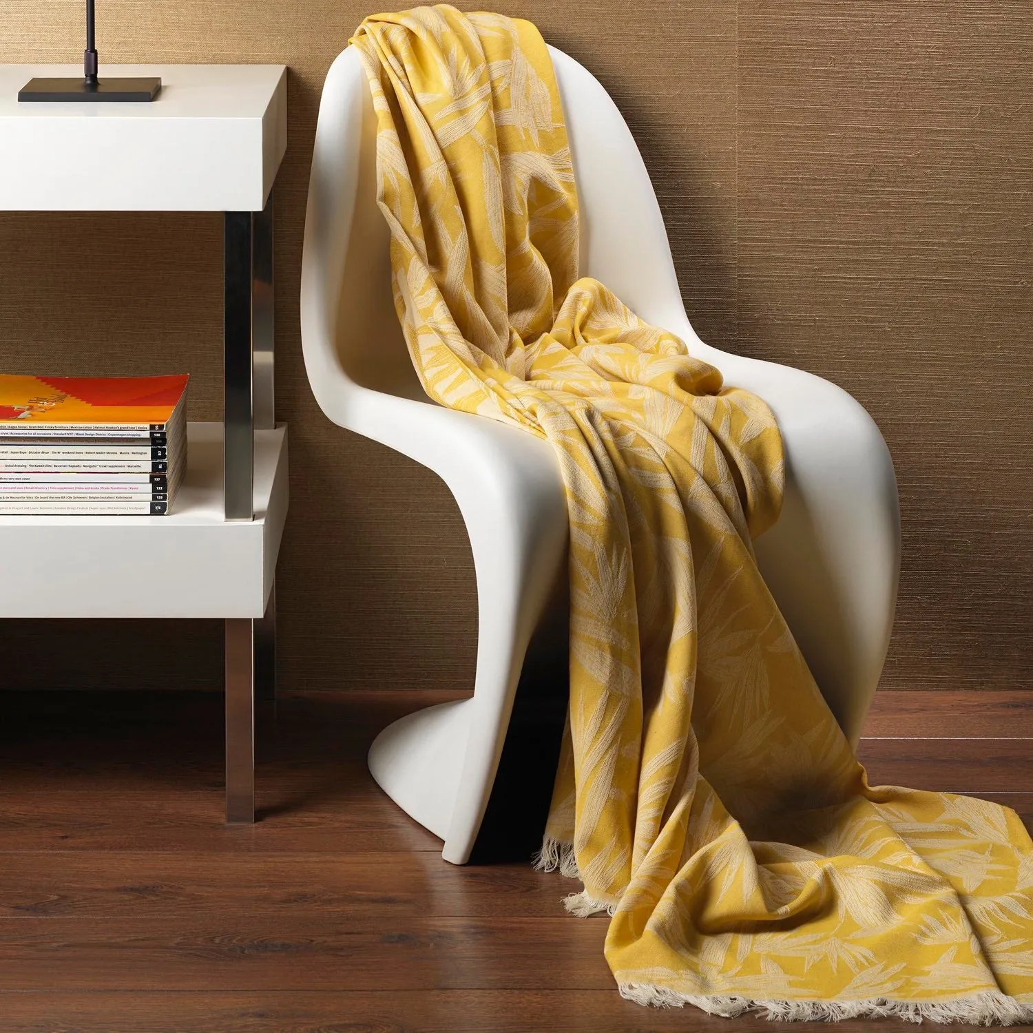Lerwick Cotton Throw - Mustard