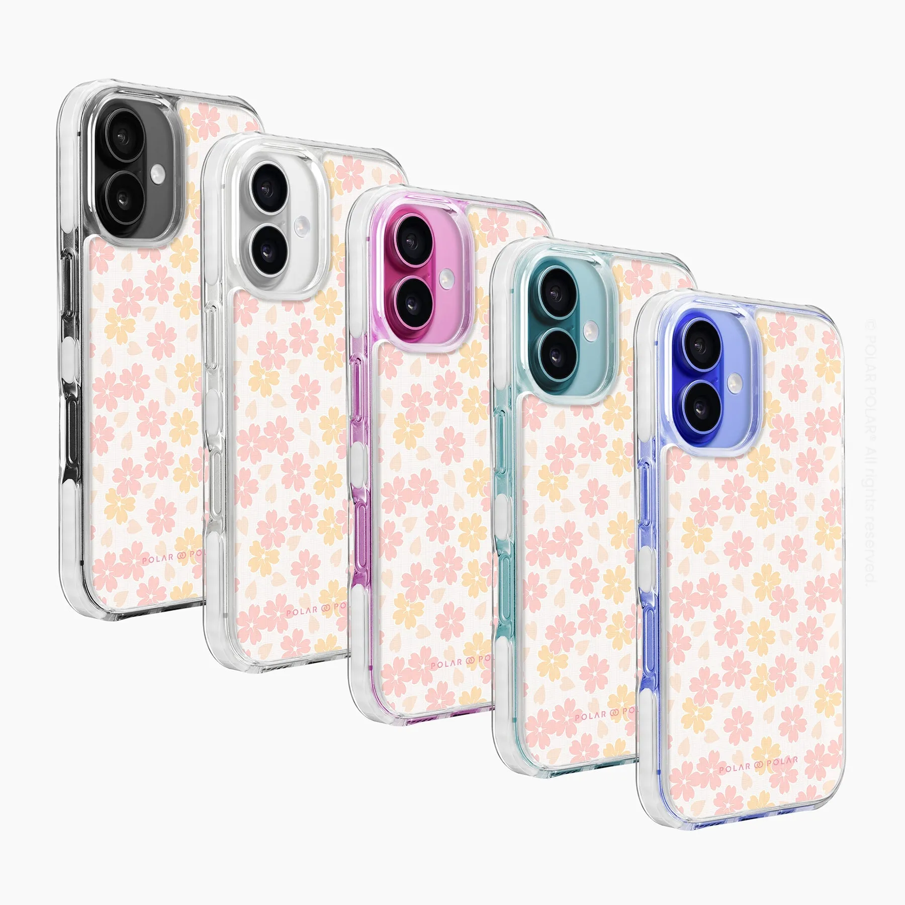 Light Pink Sakura - iPhone 16 Clear Bumper MagSafe Case