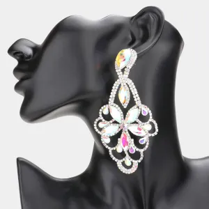 Lightweight AB Crystal Marquise Teardrop Pageant Earrings  | Prom Earrings |  577812