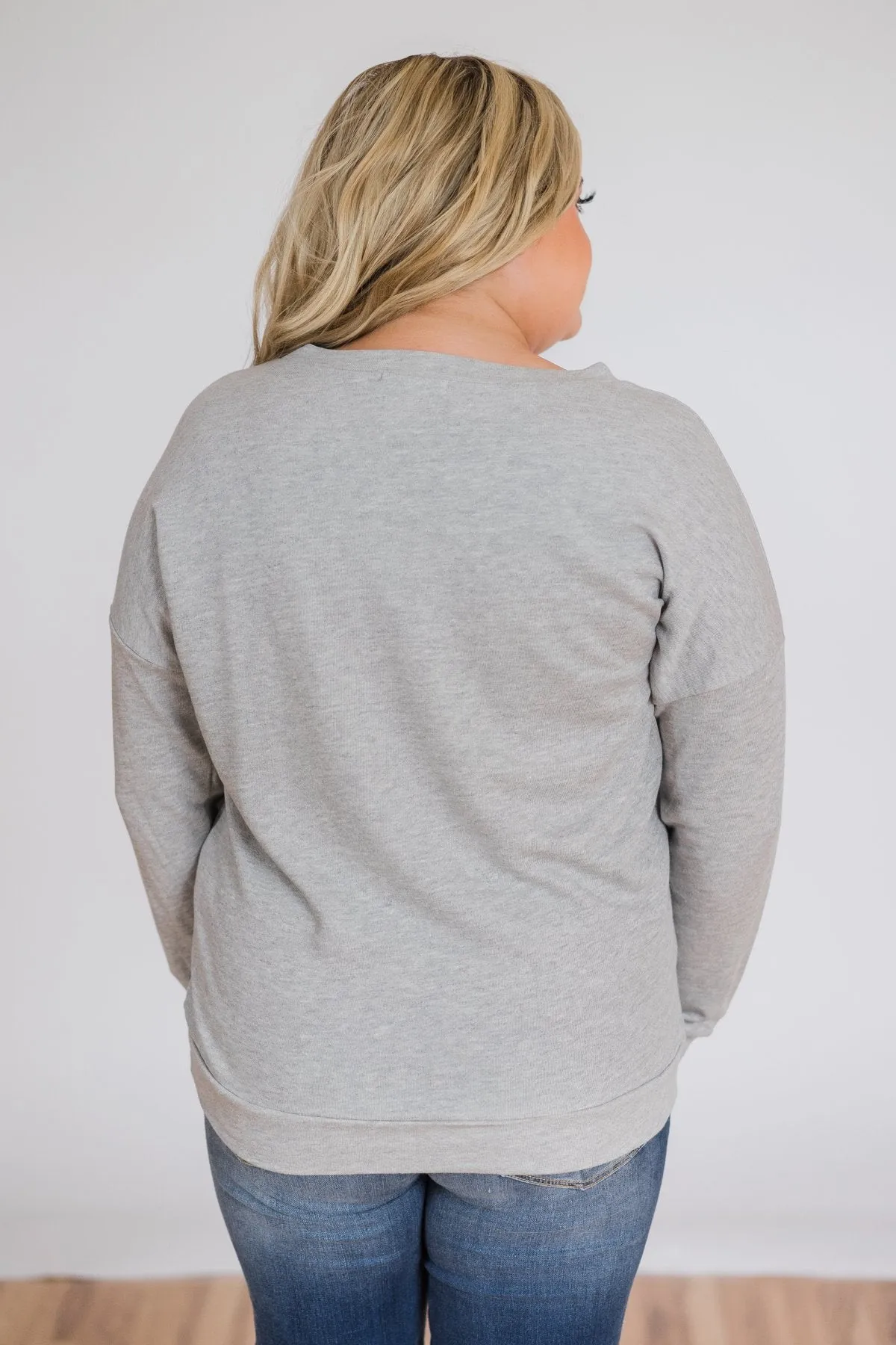 Lightweight Long Sleeve Crewneck- Grey