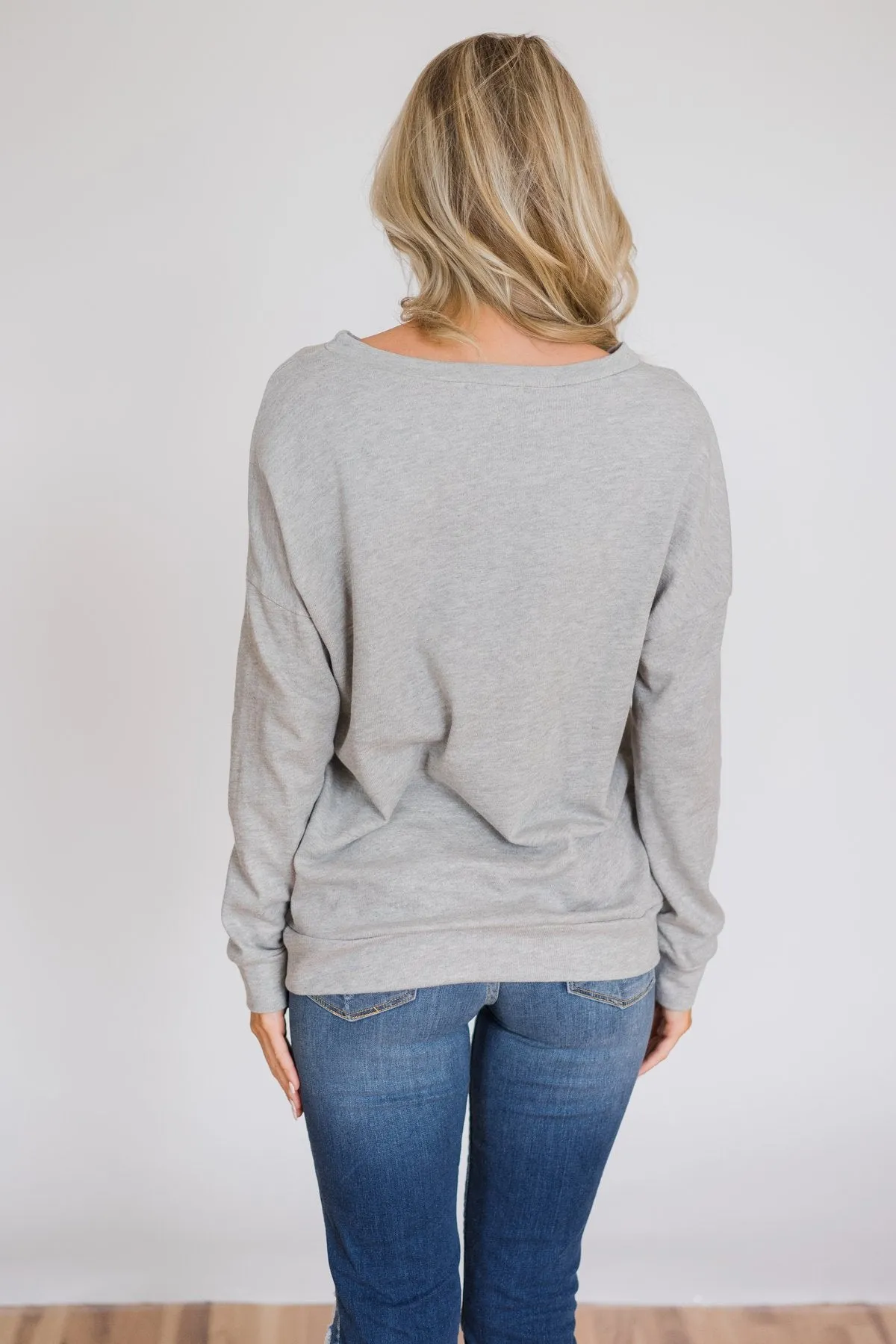 Lightweight Long Sleeve Crewneck- Grey