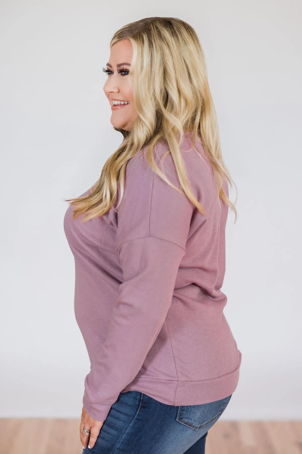 Lightweight Long Sleeve Crewneck- Lavender