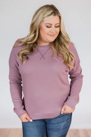 Lightweight Long Sleeve Crewneck- Lavender