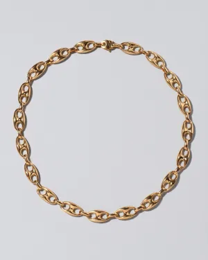 Lightweight Puff Anchor Link Necklace