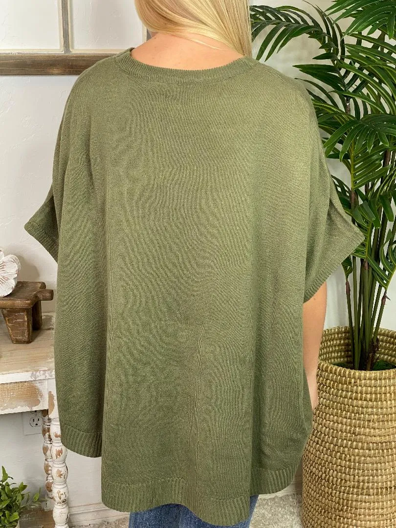 Lightweight Sweater Top in 4 Colors - Batwing Style