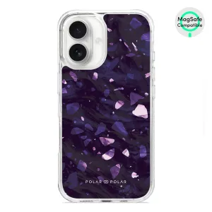 Lilac Terrazzo Gem - iPhone 16 Clear Bumper MagSafe Case