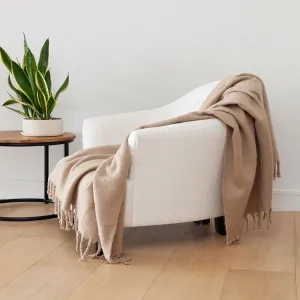 Linen House Embrace Throw 140x180cm Cashmere