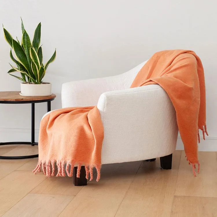 Linen House Embrace Throw 140x180cm Coral Blossom