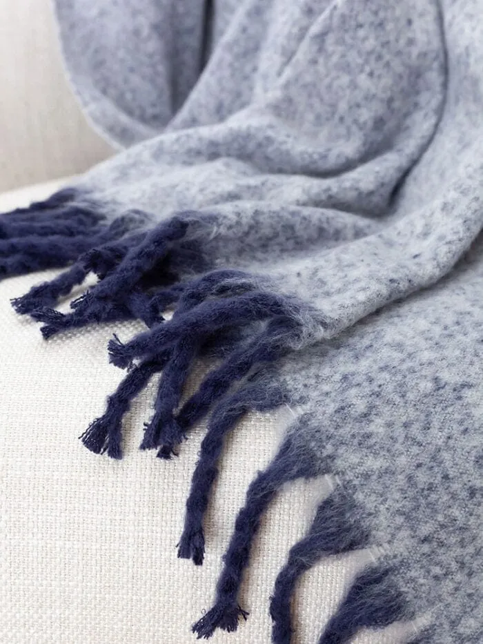 Linen House Embrace Throw 140x180cm Ocean