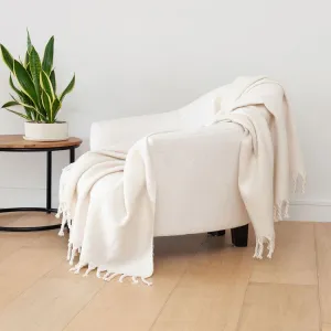 Linen House Embrace Throw 140x180cm Pearl