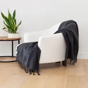 Linen House Embrace Throw 140x180cm Steel