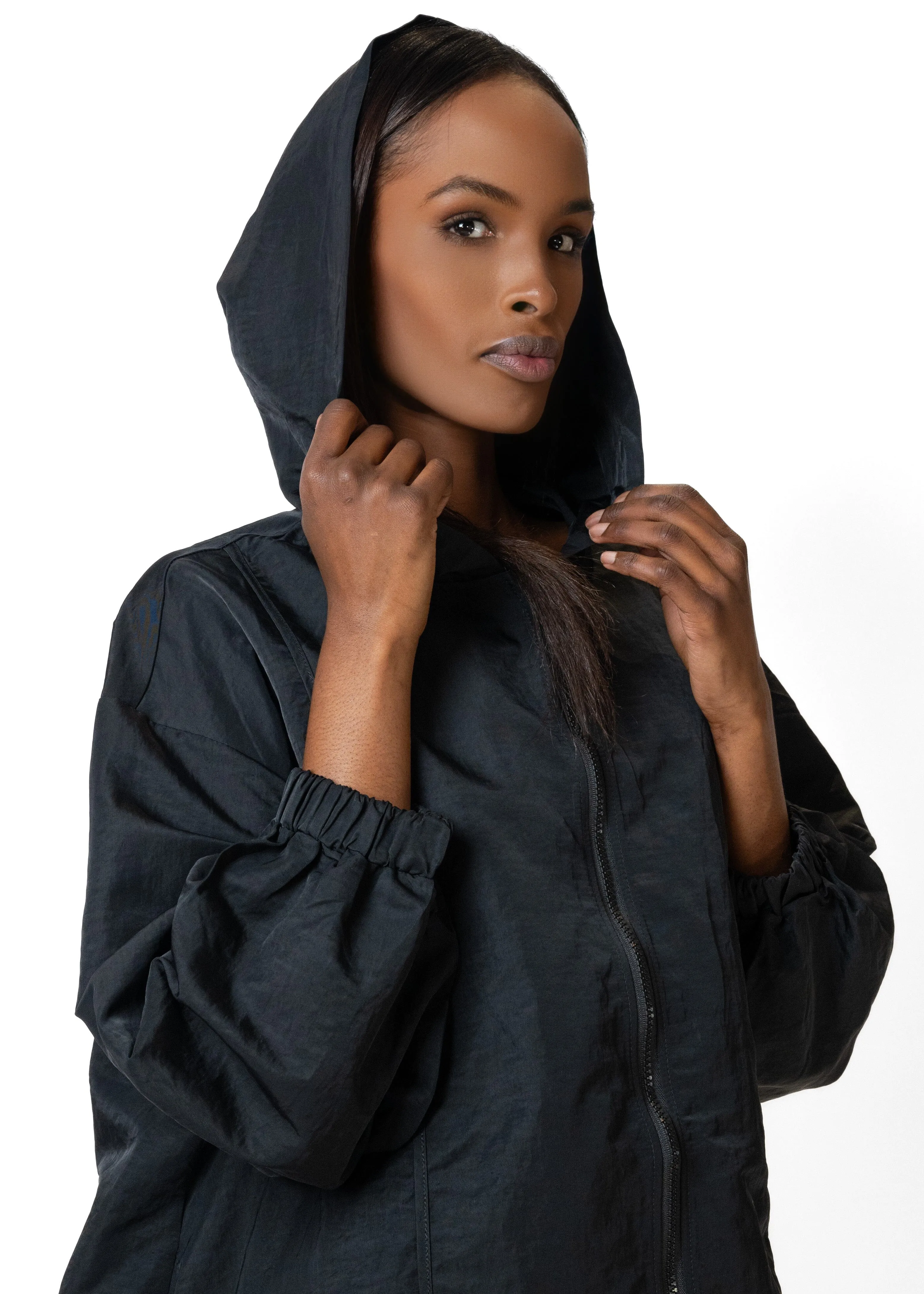 Long Lightweight Hooded Jacket