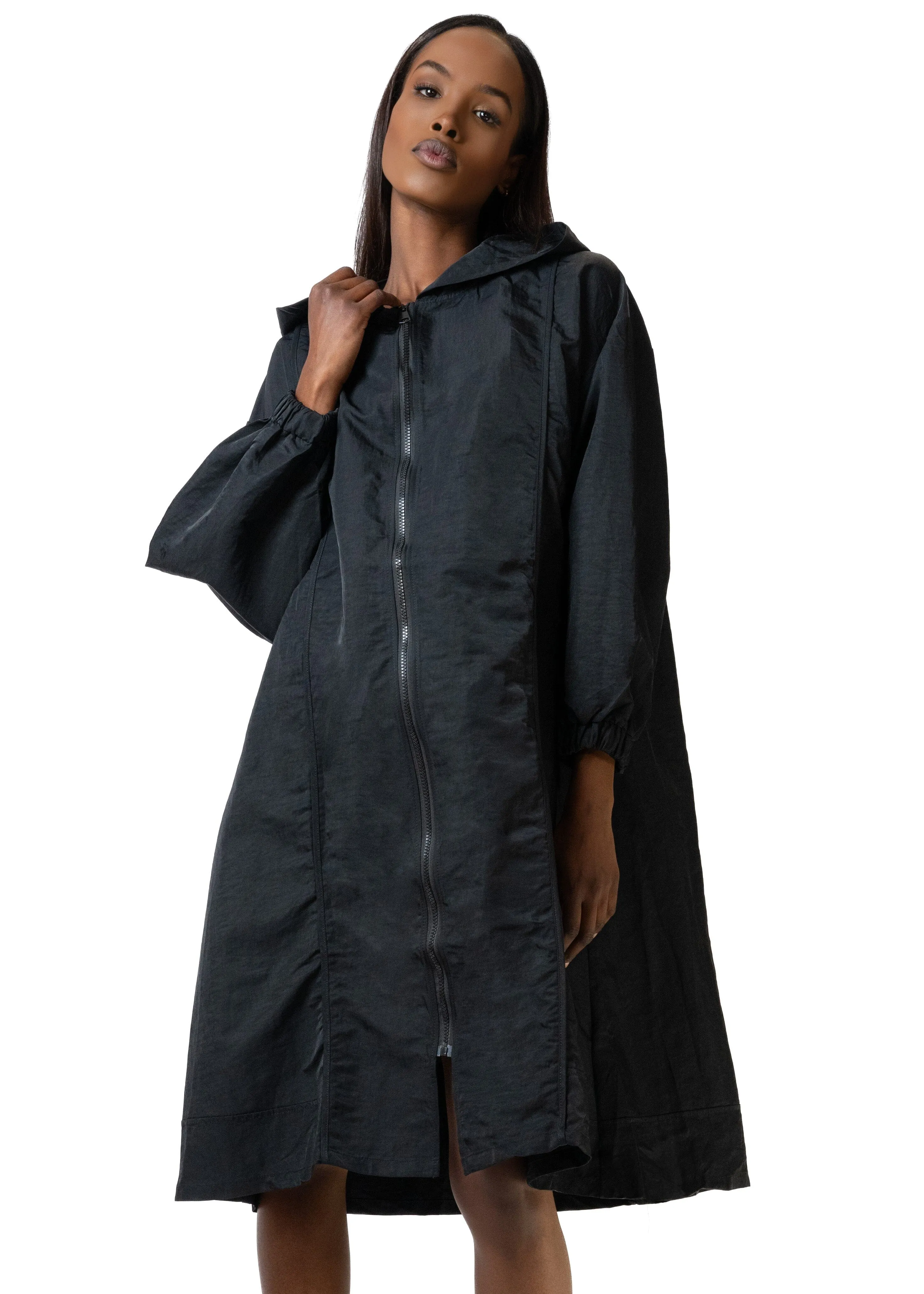 Long Lightweight Hooded Jacket