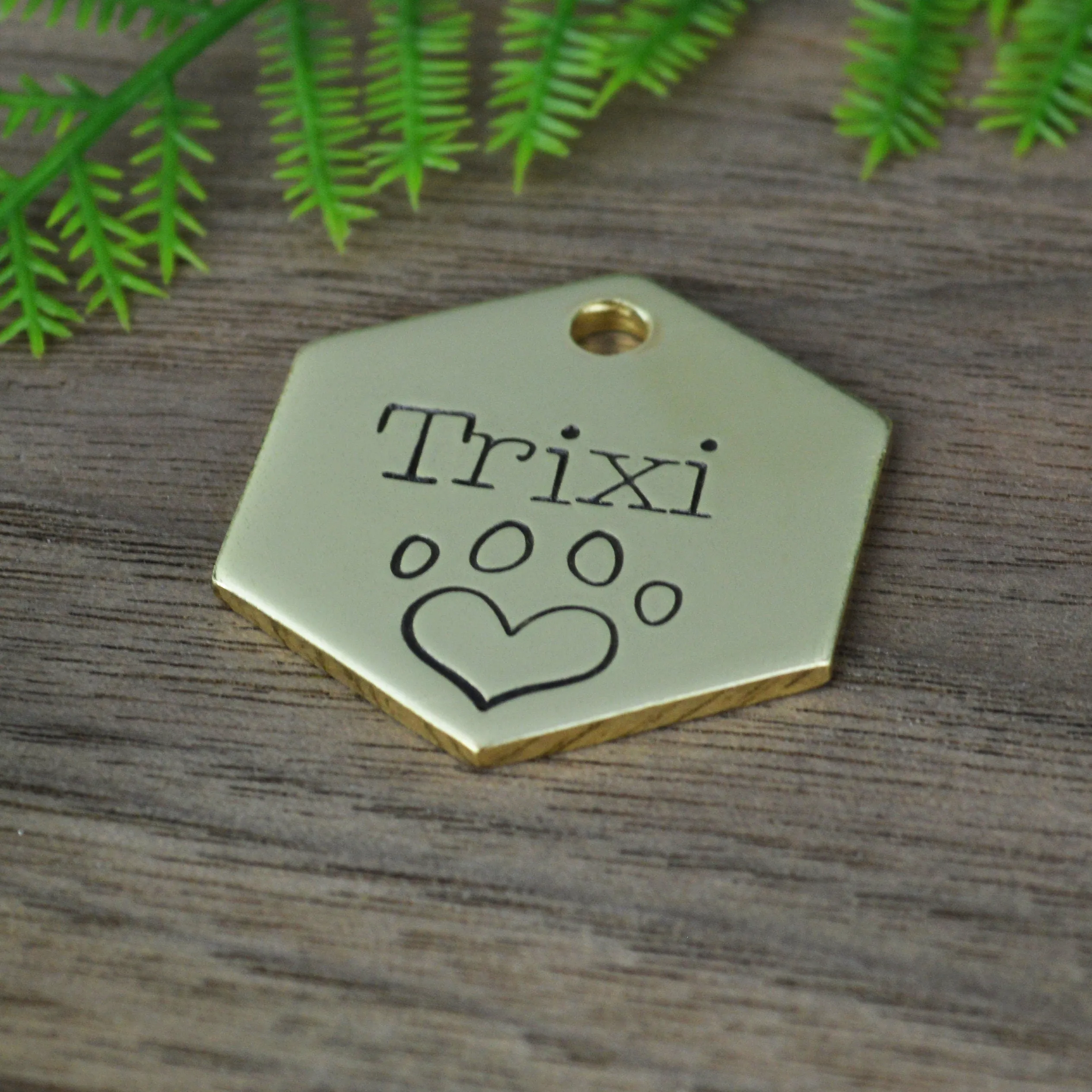 Love Paw Hand Stamped Dog Tag