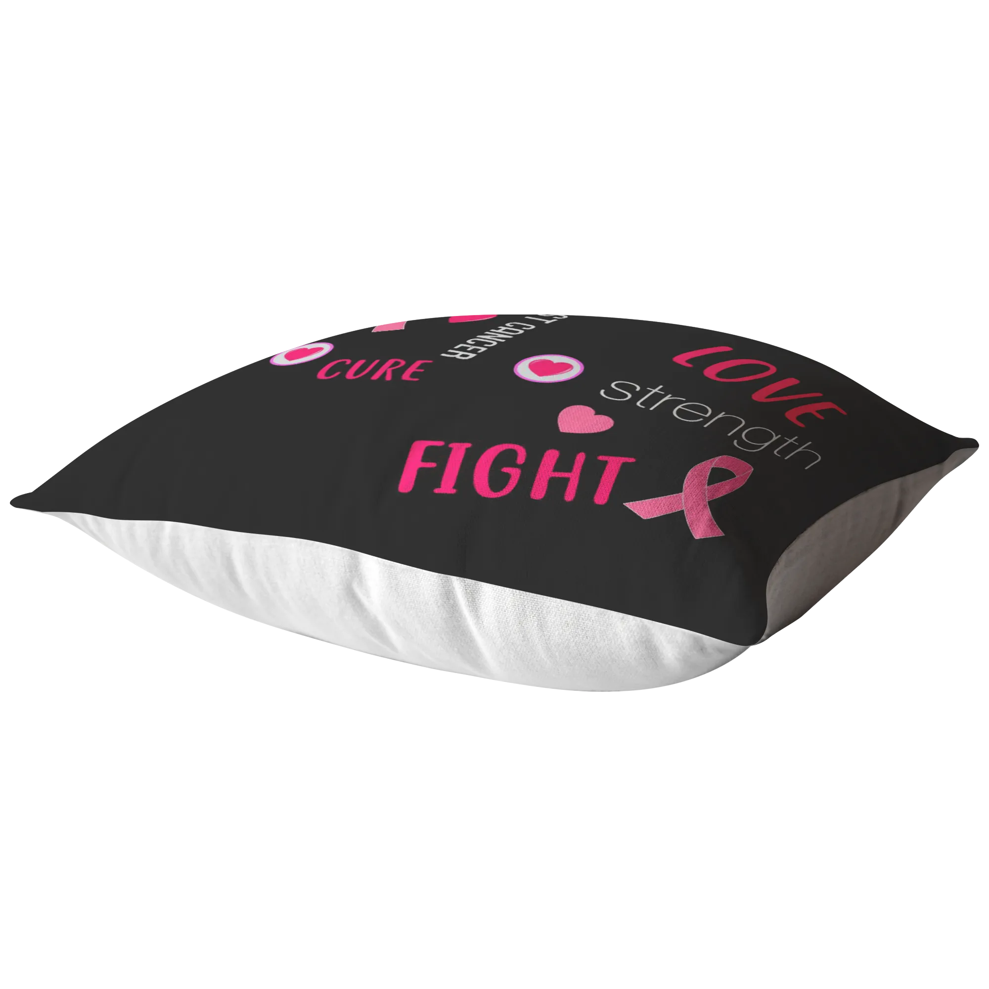 Love Strength Hope Breast Cancer Awareness Pillow