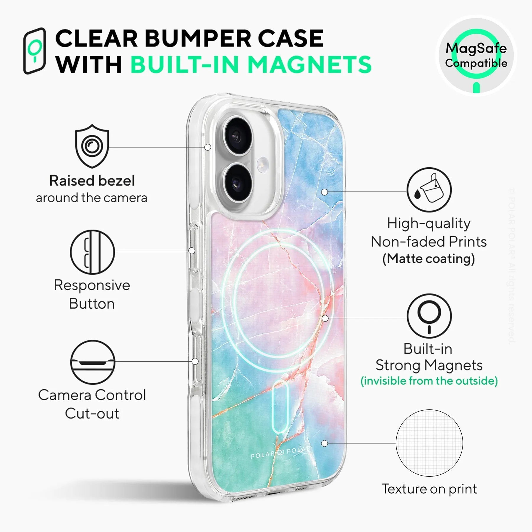 Magic Heaven - iPhone 16 Clear Bumper MagSafe Case