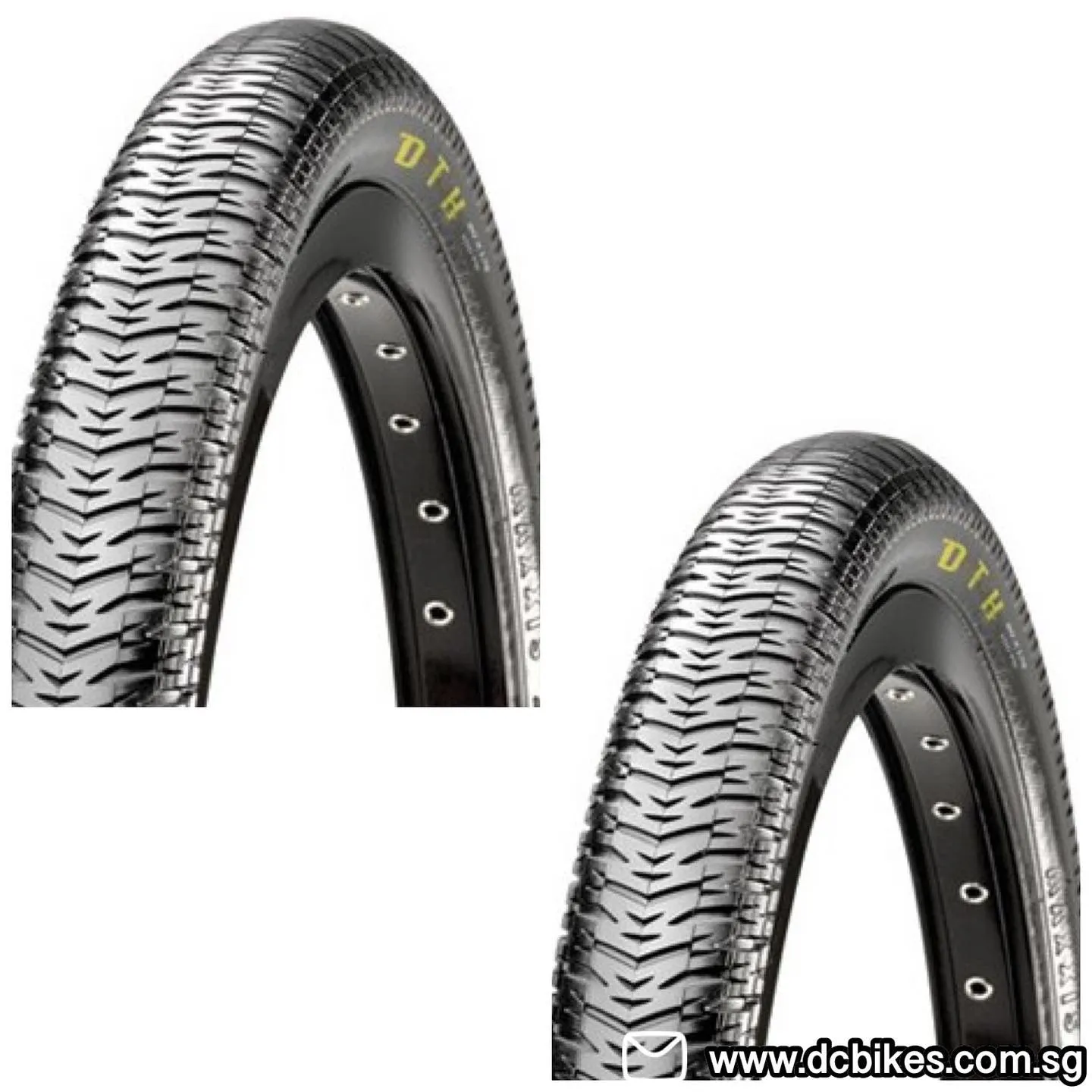 Maxxis 26 X 2.15 Folding DTH 26 X 2.3 Wired Black/Brown Skinwall DTH Tyres (2 Tires)