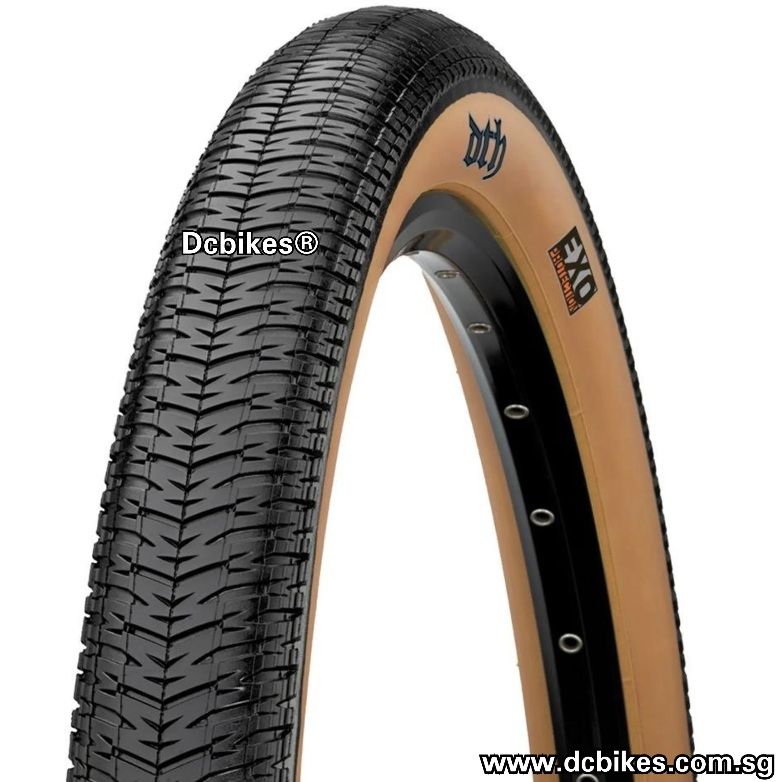 Maxxis 26 X 2.15 Folding DTH 26 X 2.3 Wired Black/Brown Skinwall DTH Tyres (2 Tires)