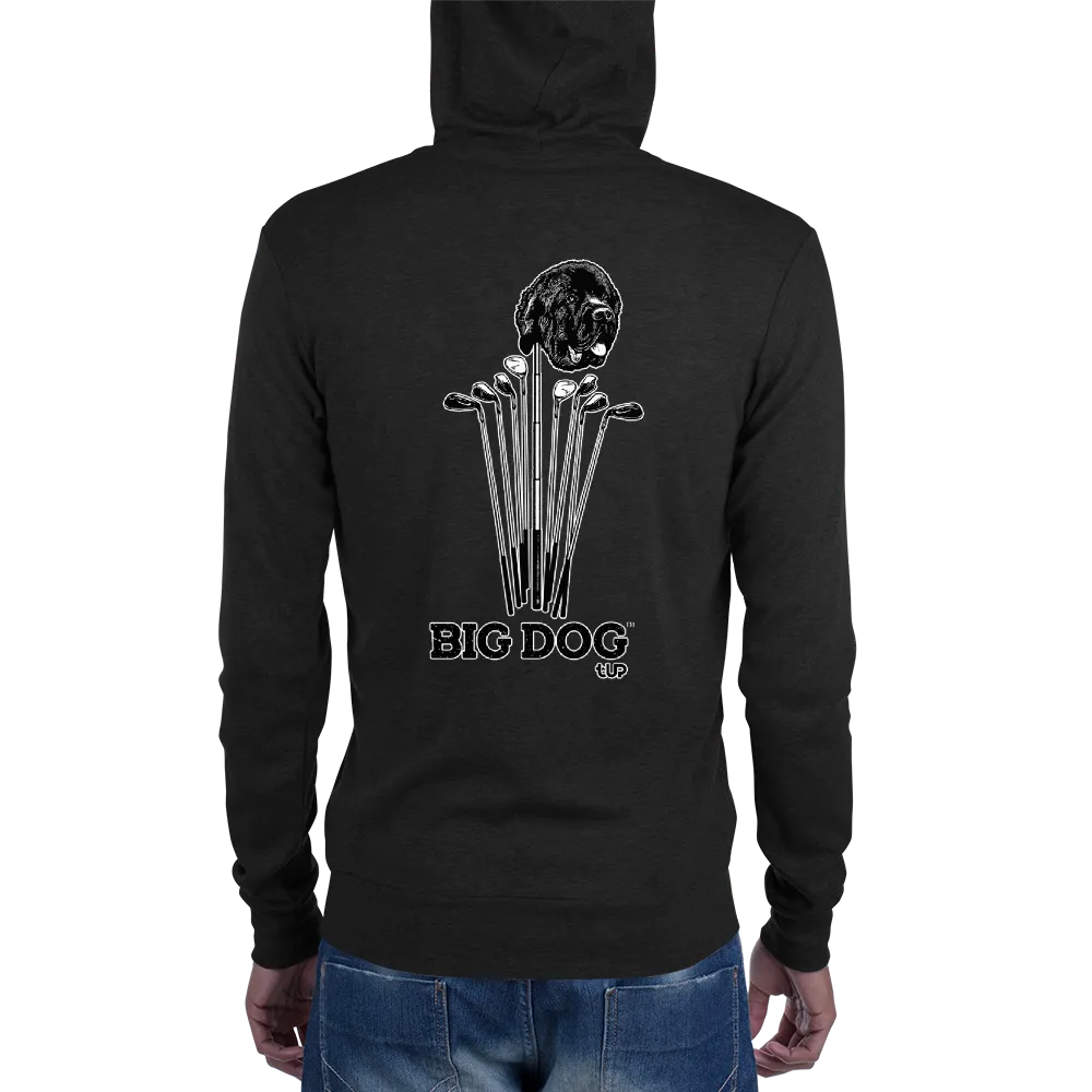 Mens Big Dog Lightweight Zip Hoodie