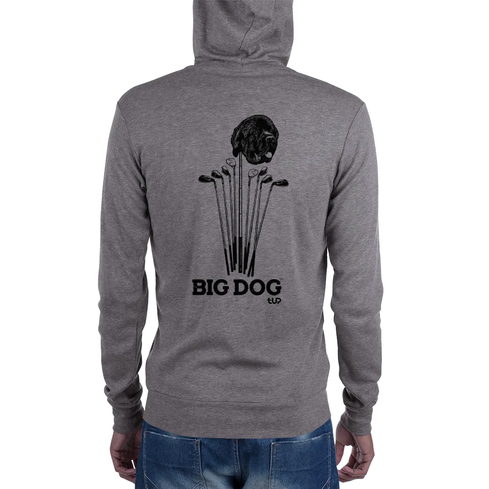 Mens Big Dog Lightweight Zip Hoodie