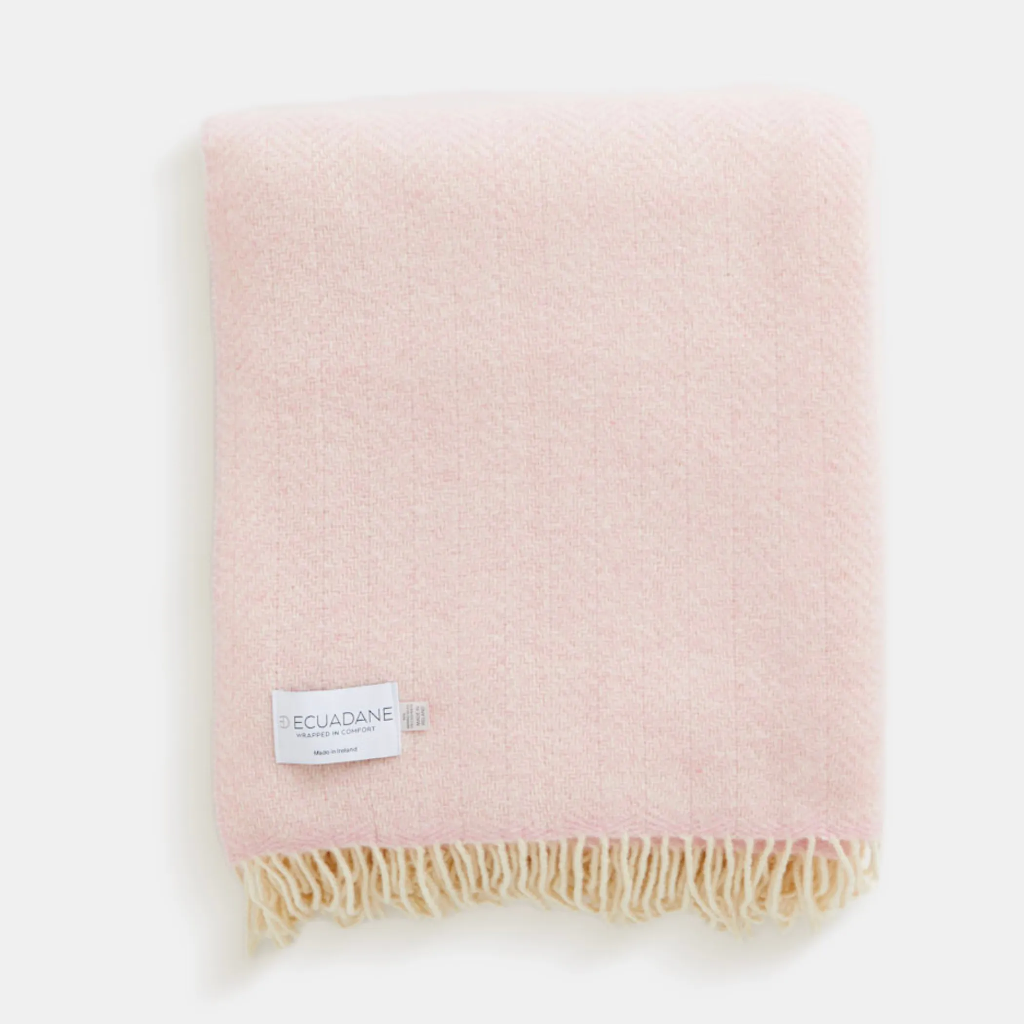 Merino Wool & Cashmere Throw Blanket - Álainn Yew Pink