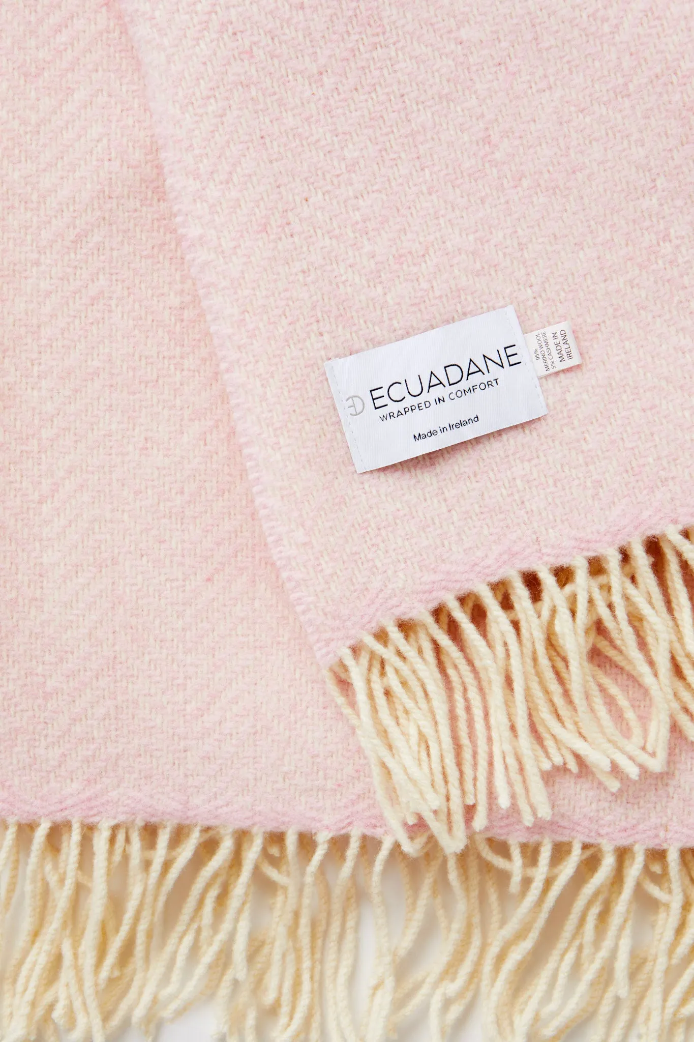 Merino Wool & Cashmere Throw Blanket - Álainn Yew Pink