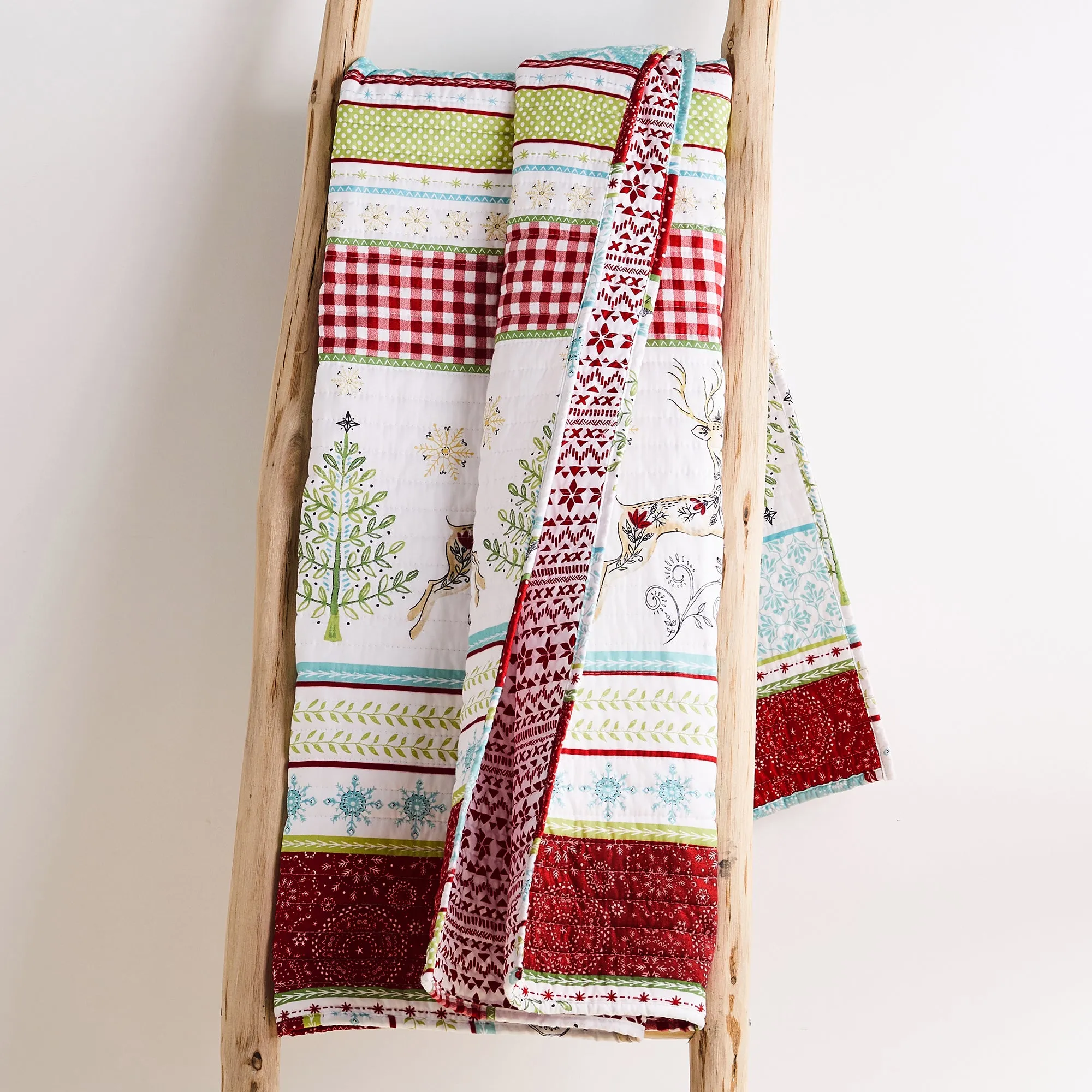 Merry & Bright Comet & Cupid Quilted Throw