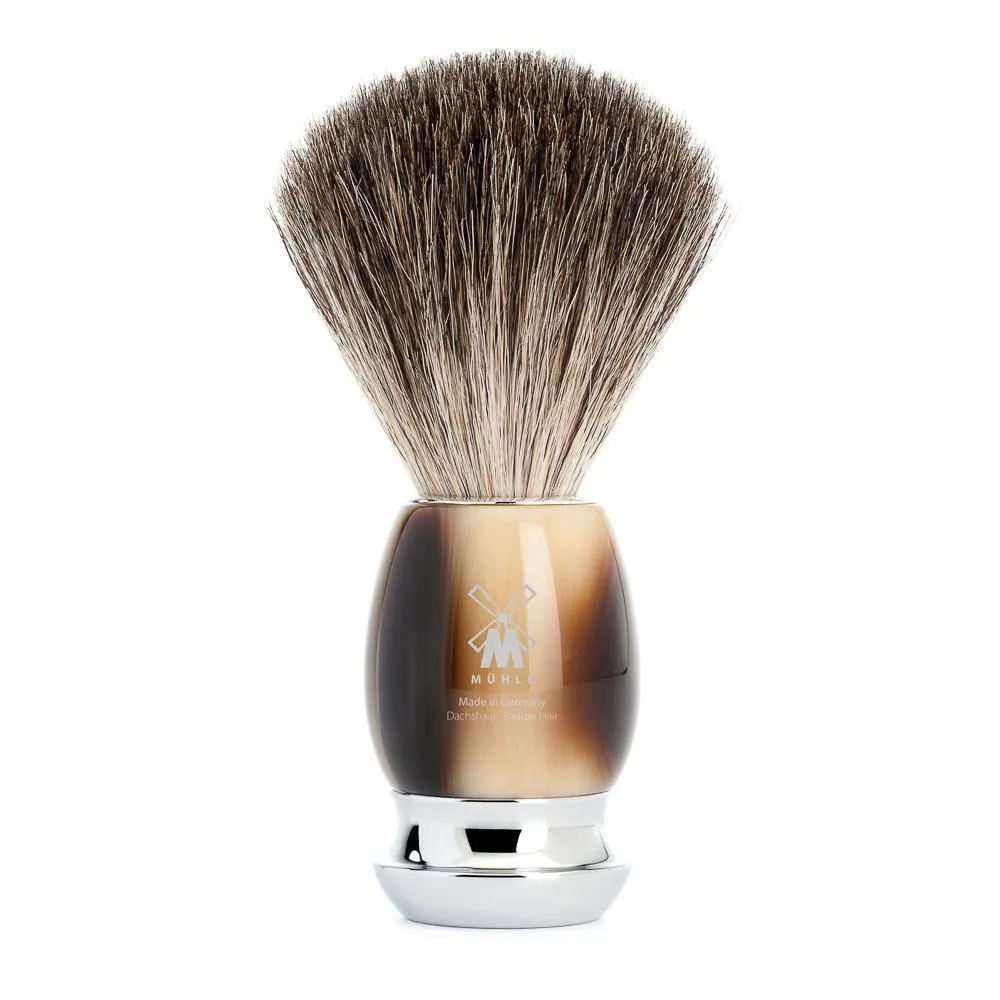 MÜHLE VIVO Shaving Brush, Pure Badger, Brown Horn