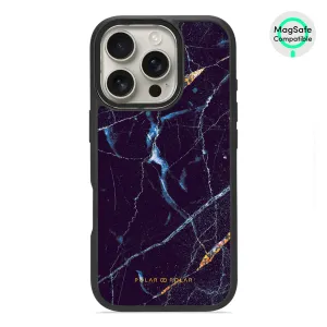 Midnight Marble - iPhone 16 Pro Frosted Black Bumper MagSafe Case
