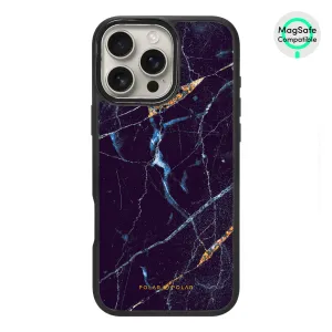 Midnight Marble - iPhone 16 Pro Max Frosted Black Bumper MagSafe Case