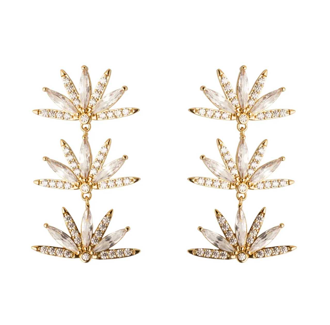 Mignonne Gavigan Vesey Earrings - Gold/Clear