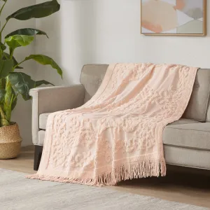 Mila Chenille Lightweight Throw with Fringe Tassel